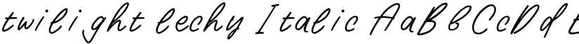 twilight lechy Italic font