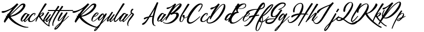 Rackutty Regular font