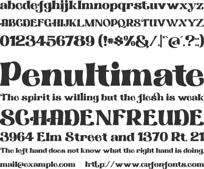 Chillight font preview