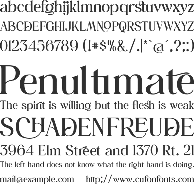 Brugenfield font preview