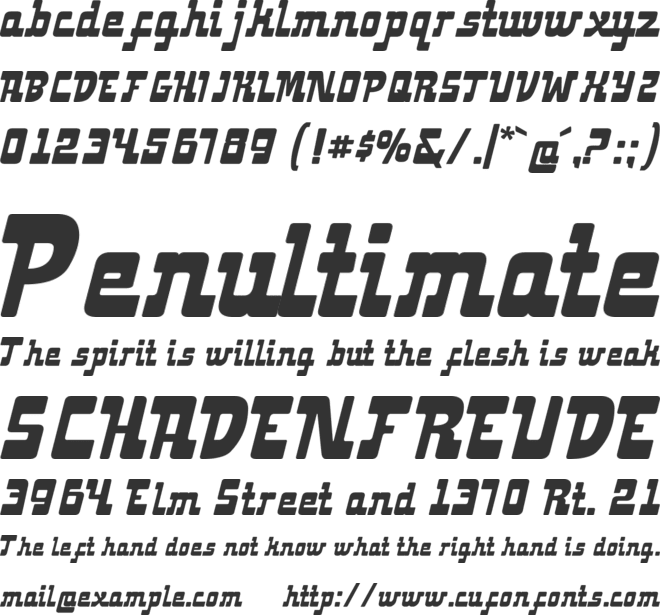 Bluesky font preview