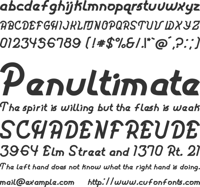 Redflick font preview
