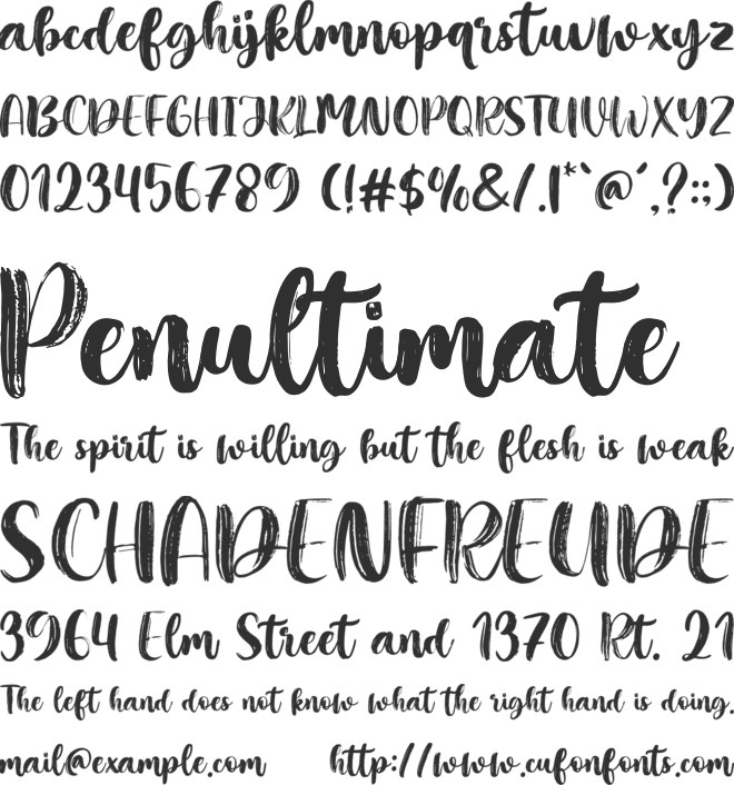 Cithally font preview