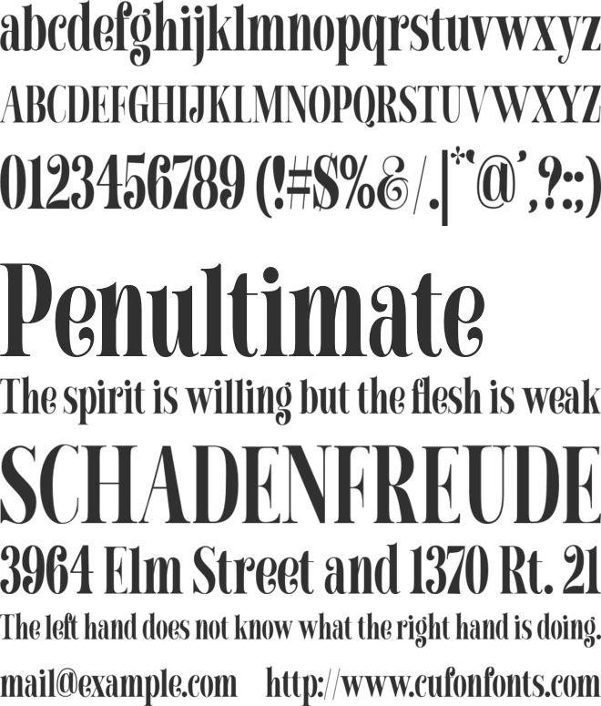 Chicago Darling Serif font preview