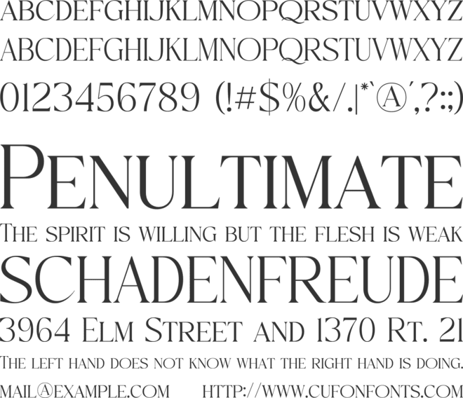 Goladon font preview