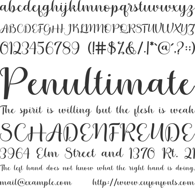 Manggalia font preview