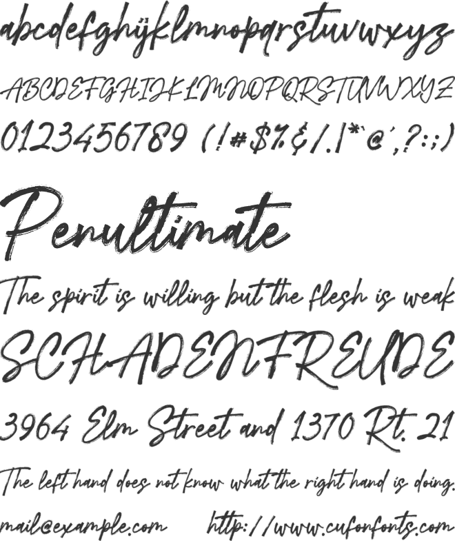 Mallikha Brush font preview
