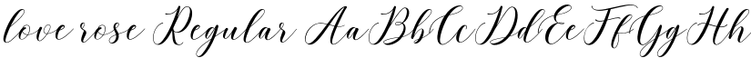 love rose Regular font