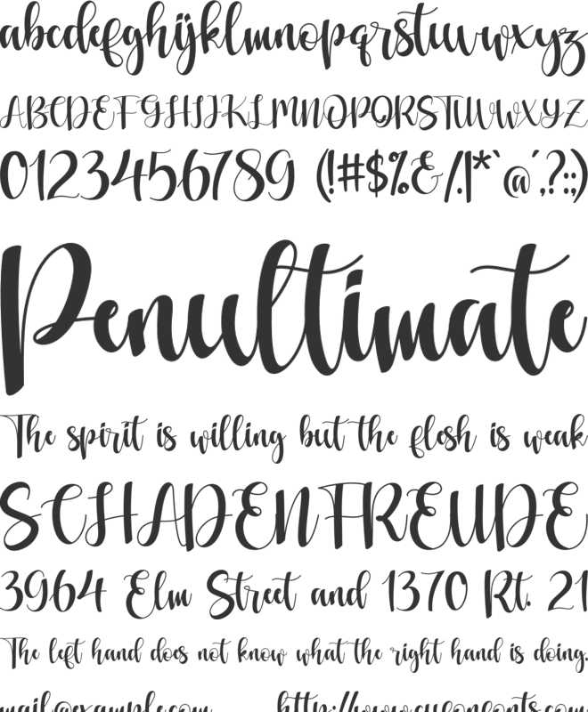 Love moment font preview