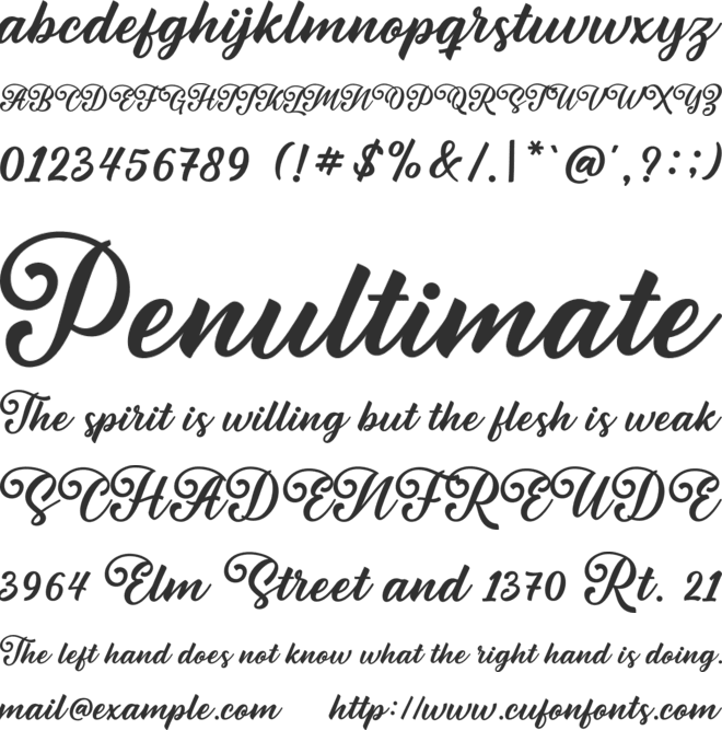 Lingstone font preview