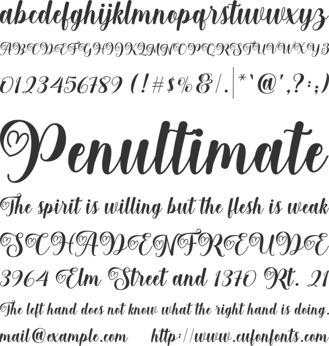 Lialisa font preview