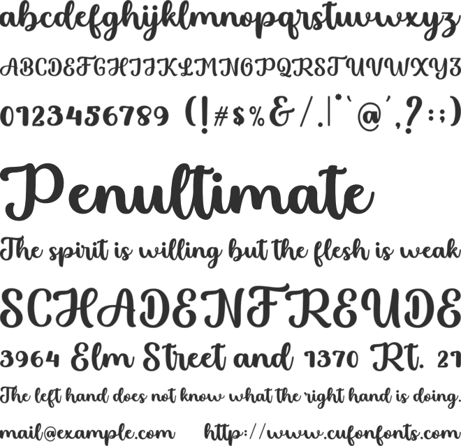Lhetyan Script font preview