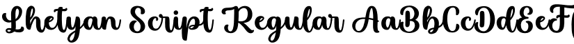 Lhetyan Script Regular font