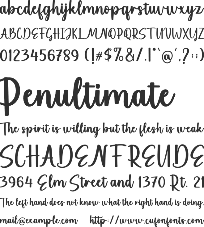 Laythis font preview