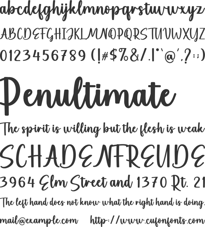 Laythis font preview