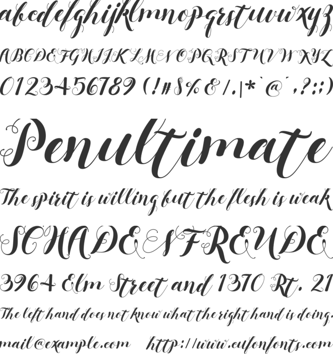Kadupul Flowers font preview