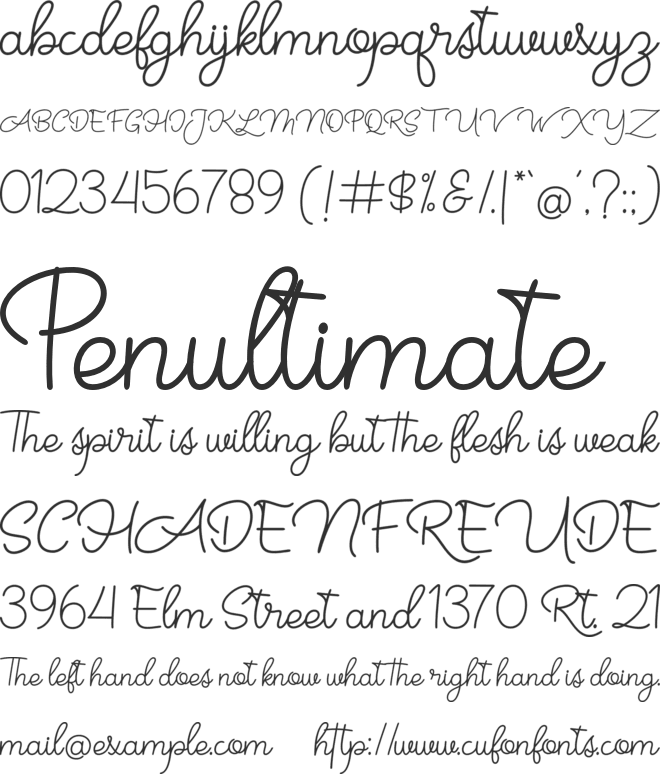 Justin Brown Monoline font preview