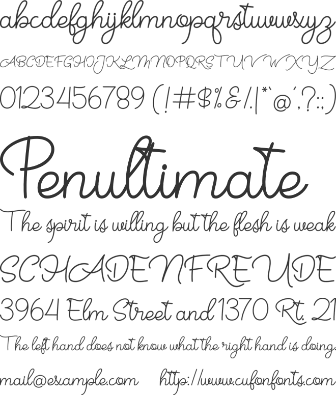Justin Brown Monoline font preview