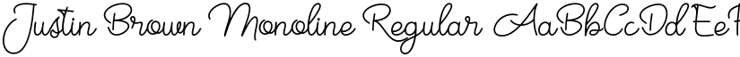 Justin Brown Monoline Regular font