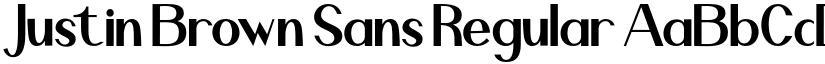 Justin Brown Sans Regular font