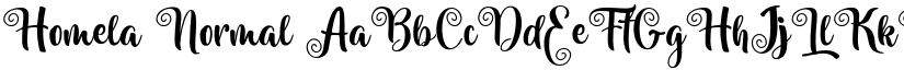 Homela Normal font