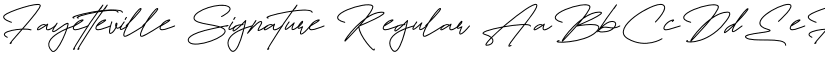 Fayetteville Signature Regular font
