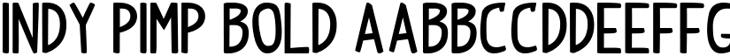 indy pimp Bold font
