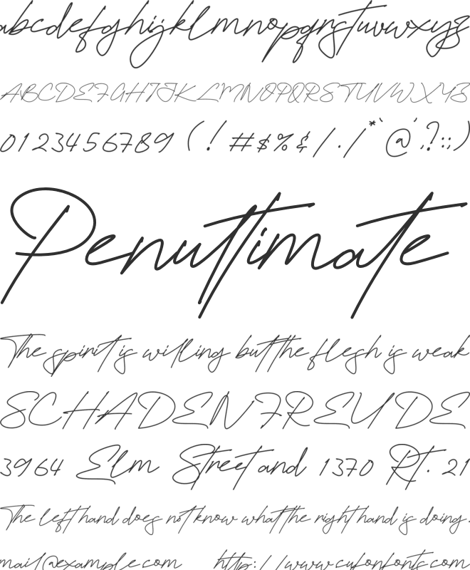 Futturistica Signature font preview
