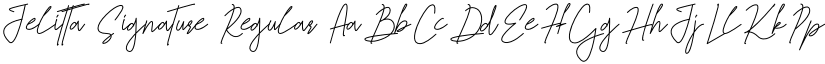 Jelitta Signature Regular font