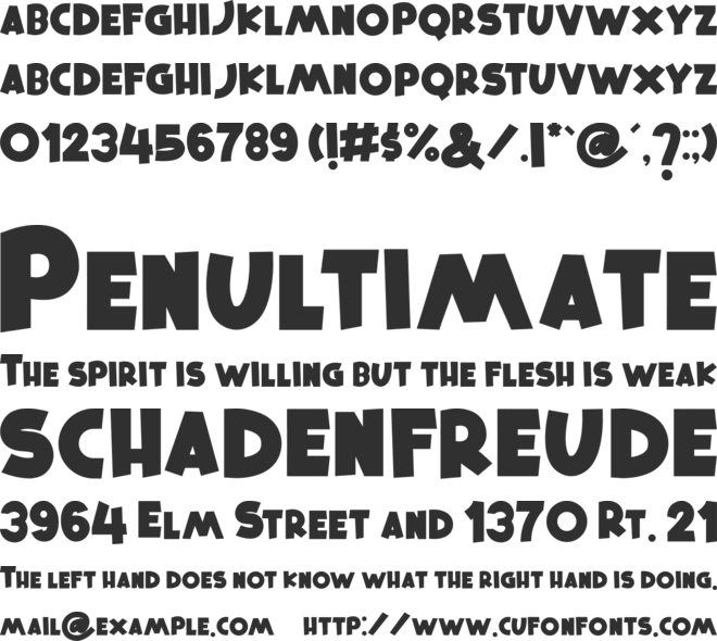 Squire Hawaii font preview