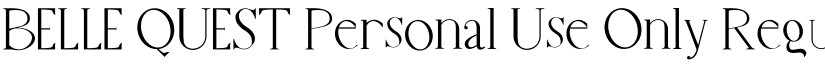 BELLE QUEST Personal Use Only Regular font