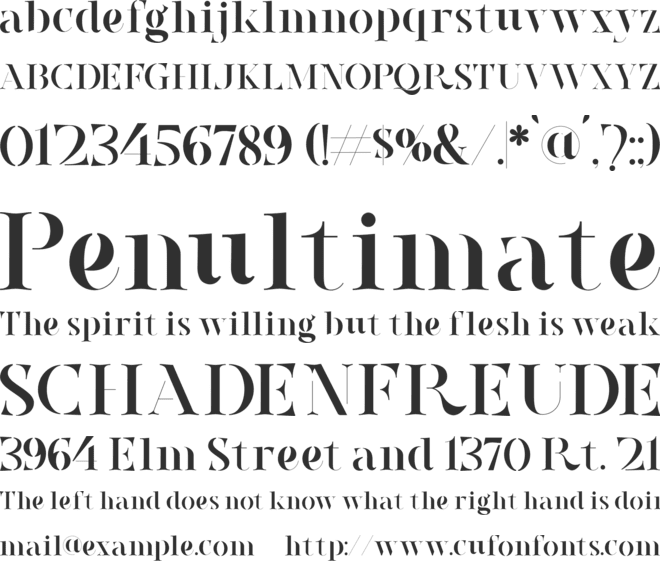 Renuella Stencil Personal Use Only font preview
