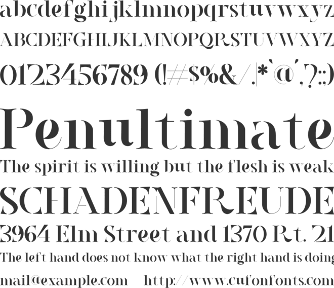 Renuella Stencil Personal Use Only font preview