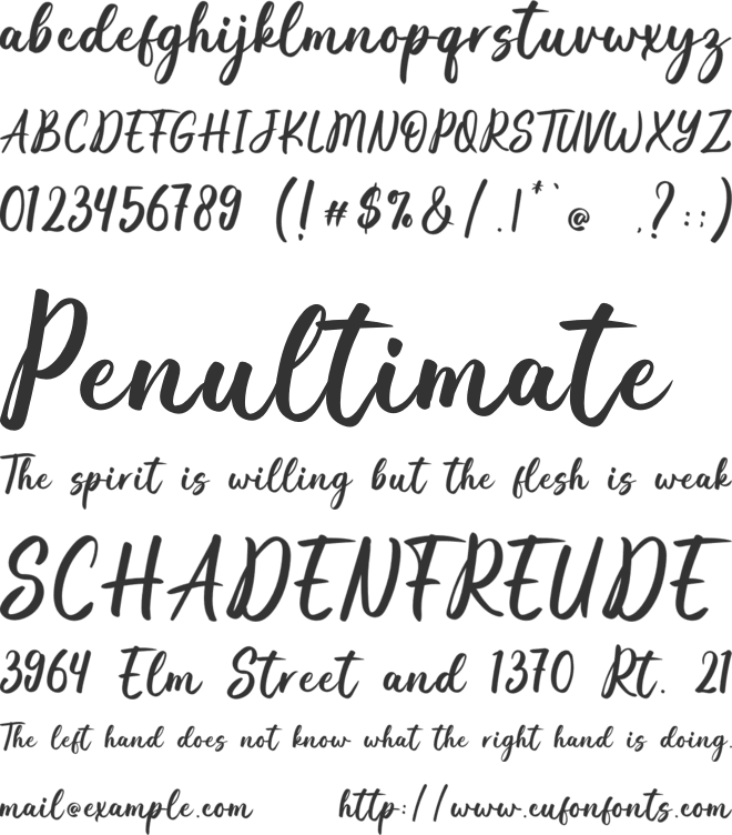 Charlista font preview