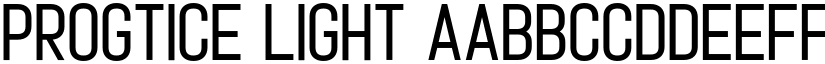 Progtice Light font
