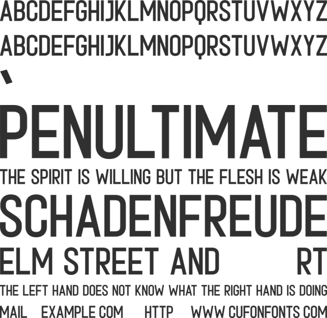 Progtice font preview