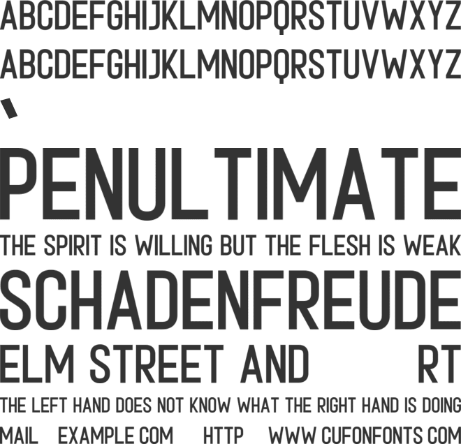 Progtice font preview
