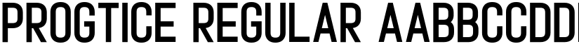 Progtice Regular font