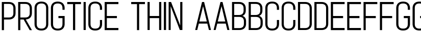 Progtice Thin font