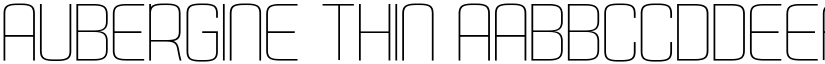 Aubergine Thin font