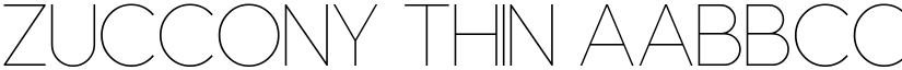 Zuccony Thin font