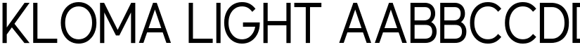 Kloma Light font