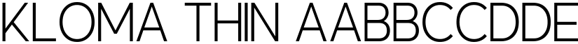 Kloma Thin font