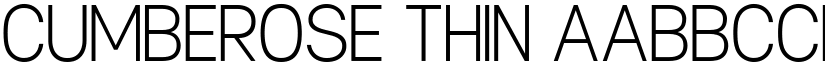 Cumberose Thin font