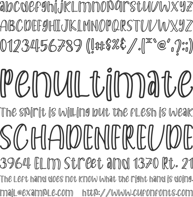 Macaque Quick font preview