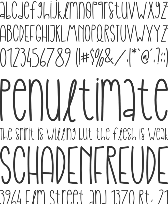 Snowy Winter font preview