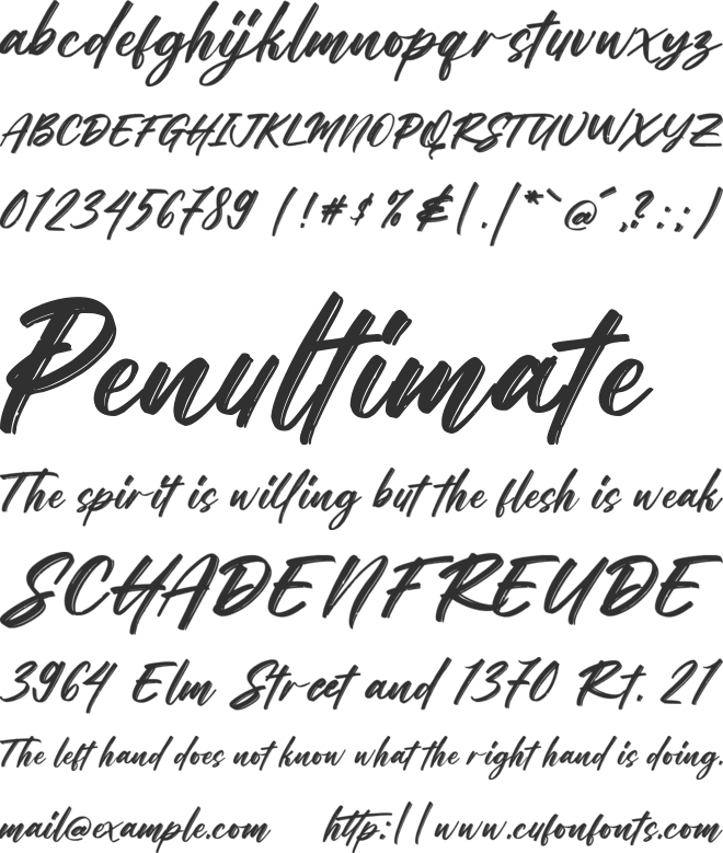 brownless font preview