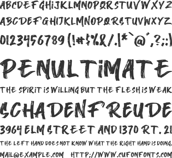 Black Side font preview