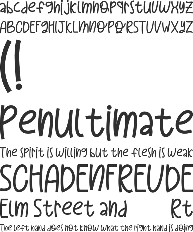 Toucan Quarter Personal Use Only font preview