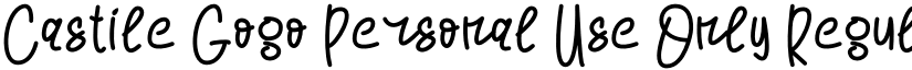 Castile Gogo Personal Use Only Regular font